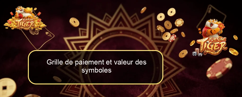 Grille de paiement et valeur des symboles